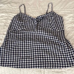 Navy blue plaid tank